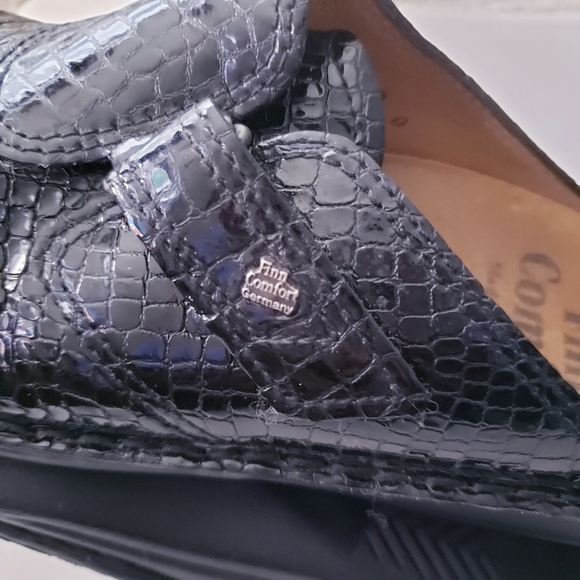 Finn Comfort Womens EU 30 US 9 Mule Black Patent Leather Slide Clog Slip On Shoe - Picture 4 of 8